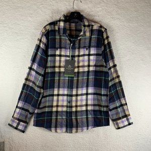 Alpine Design Shirt Men's Small Multicolor Plaid Cotton Flannel Button-Up 7013‎